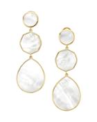 Ippolita 18k Yellow Gold Polished Rock Candy Crazy 8s Mother-of-pearl Clip-on Drop Earrings