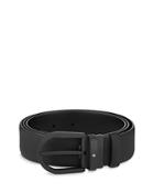 Montblanc Men's Horseshoe Rubberized Leather Belt