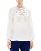 Sandro Casey Lace-trimmed Top