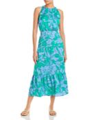 Sam Edelman Summer Abstract Floral Print Midi Dress