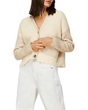Whistles Cropped V Neck Sweater