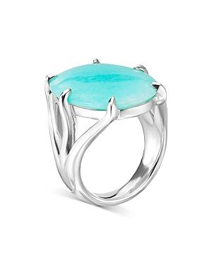 Ippolita Sterling Silver Rock Candy Amazonite Cabochon Statement Ring