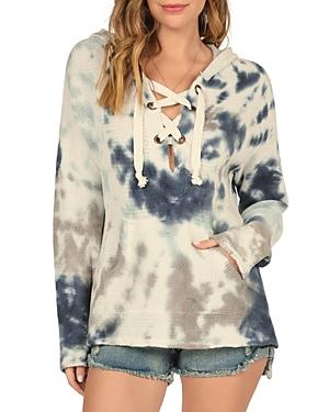 Vintage Havana Tie Dye Lace Up Baja Pullover