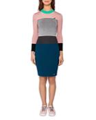 Ted Baker Colour By Numbers Reii Color-block Knit Dress