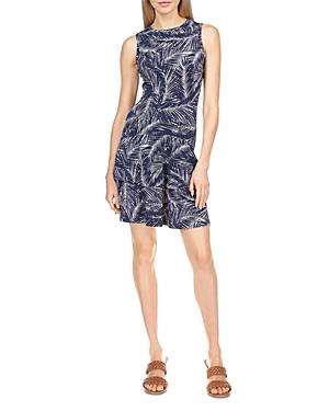 Michael Michael Kors Palm Print Sleeveless Flounce Dress