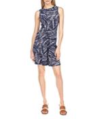 Michael Michael Kors Palm Print Sleeveless Flounce Dress