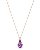Bloomingdale's Amethyst & Diamond Pendant Necklace In 14k Rose Gold, 18 - 100% Exclusive
