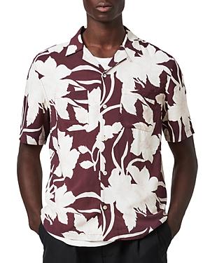 Allsaints Jardin Floral Print Relaxed Fit Camp Shirt