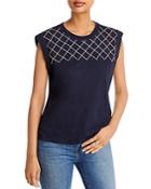 Cinq A Sept Bella Rhinestone Net Tee