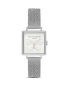 Olivia Burton 3-d Butterfly Square Stainless Steel Watch, 22.5mm X 22.5mm