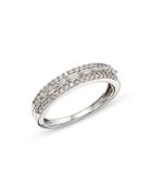 Bloomingdale's Diamond Round & Baguette Band In 14k White Gold, 0.35 Ct. T.w. - 100% Exclusive