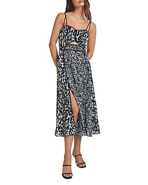 Reiss Nerissa Cutout Geometric Print Dress