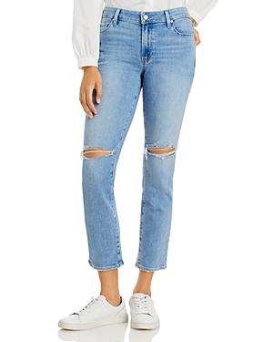 Paige Amber Straight Jeans In Fiesta Destructed