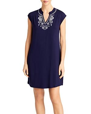Cupio Floral Embroidered Tunic Dress