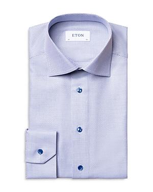 Eton Herringbone King Twill Slim Fit Dress Shirt