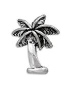 Allsaints Palm Tree Pin In Sterling Silver