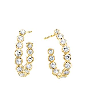 Gumuchian 18k Yellow Gold Moonlight Diamond Hoop Earrings