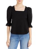 Status By Chenault Knit Eyelet Sleeve Top