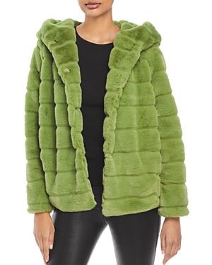 Apparis Goldie Hooded Faux Fur Coat