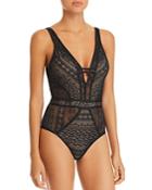Becca By Rebecca Virtue Color Play Plunge One Piece Swimsuit