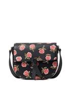 Kate Spade New York Knott Ditsy Rose Mini Embossed Leather Saddle Bag
