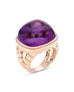 Marina B 18k Rose Gold Tigella Amethyst Dome Ring