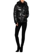 S13 Kylie Glossy Fleece Cuff Puffer Coat (64.4% Off) Comparable Value $225