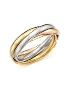 14k Tri-gold Rolling Band Ring - 100% Exclusive