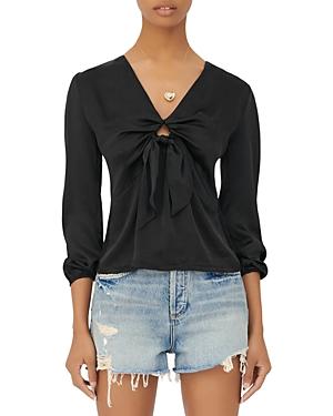 Maje Liffany Tie Front Top
