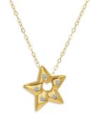 Rachel Reid 14k Yellow Gold Diamond Star Pendant Necklace, 16-20