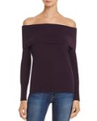 Minnie Rose Ribbed Off-the-shoulder Cashmere Sweater