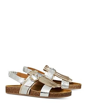 Tory Burch Women's Multi Logo Kiltie Sandals