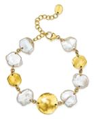 Chan Luu Cultured Freshwater Pearl Bracelet In 18k Gold-plated Sterling Silver