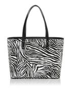 Michael Michael Kors Large Zebra Stripe Open Tote