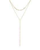 Aqua Layered Beaded Lariat Necklace - 100% Exclusive