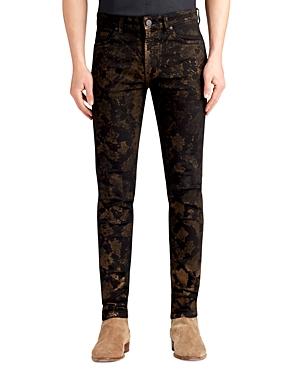 Monfrere Greyson Coated Skinny Fit Jeans In Liquid Gold