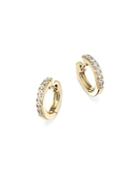 Diamond Mini Hoop Earrings In 14k Yellow Gold, .15 Ct. T.w. - 100% Exclusive