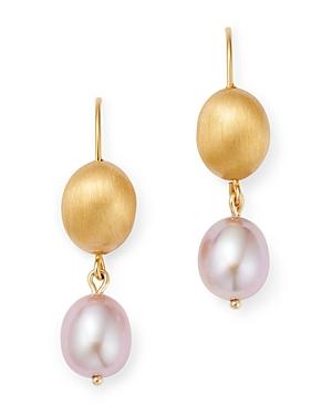 Bloomingdale's Cultured Freshwater Pink Pearl Bead Drop Earrings In 14k Yellow Gold - 100% Exclusive