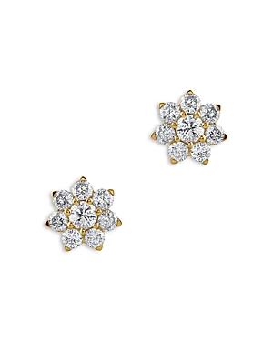 Bloomingdale's Diamond Flower Stud Earrings In 14k Yellow Gold, 0.60 Ct. T.w. - 100% Exclusive