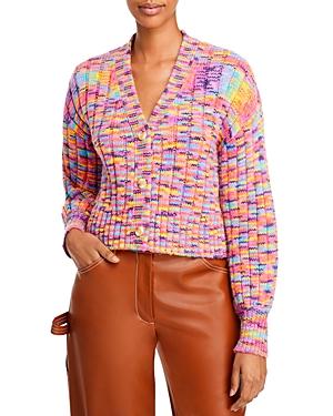 Staud Eloise Ribbed Multicolored Cardigan