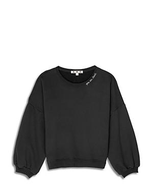Amo Classic Cropped Raw Edge Sweatshirt
