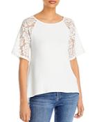 Kim & Cami Swing Lace Short Sleeve Tee