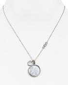 Michael Kors Monogram & Heart Charm Pendant Necklace, 15