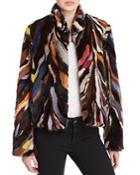 Maximilian Furs Multicolored Saga Mink Jacket