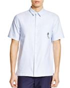 Carven Embroidered Pocket Slim Fit Button Down Shirt