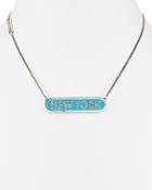 Marc Jacobs New York Nameplate Pendant Necklace, 14