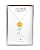 Dogeared Maya Angelou Legacy Collection Nothing Can Dim The Light. Necklace, 18