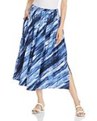Donna Karan New York Printed Pleated Midi Skirt