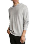 John Varvatos Collection Easy Fit Cashmere & Linen Hoodie