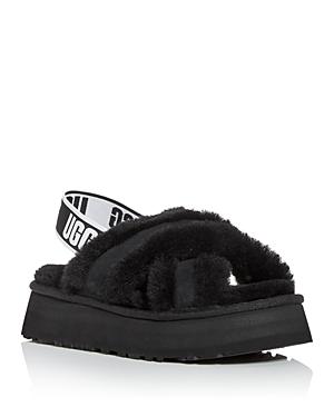 Ugg Women's Disco Shearling Criss Cross Platform Sandals